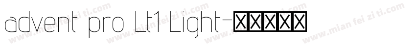 advent pro Lt1 Light字体转换